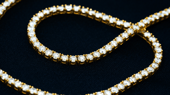 Natural Diamond Tennis Chain, 2mm - 5.5mm - 14k Solid Gold