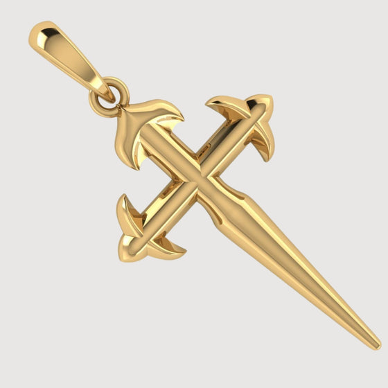 14k Gold Fleur-De-Lis Cross PendantCelebrate faith and elegance with the 14K Gold Fleur-De-Lis Cross Pendant. Features intricate detailing in radiant 14K gold for a sophisticated and timeless look.