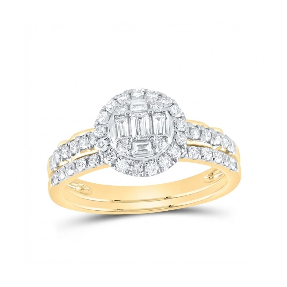 3/4 CTW Natural Diamond Round Bridal Set in 14k Gold