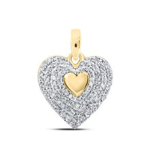  10k Gold Diamond Heart Pendant 1/4 Cttw