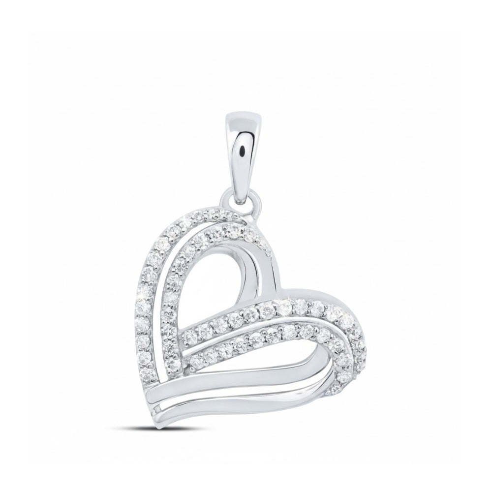 1/3CTW Diamond Gift Heart Pendant in 10K Gold