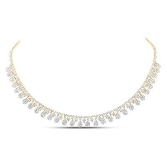 4-7/8CTW Diamond Prong Fashion Ladies Necklace 14K Gold