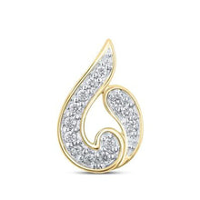  10k Gold Round Diamond Fashion Pendant 1/10 Cttw