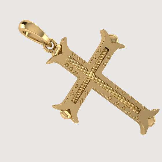 14k Gold Ornate Cross PendantCelebrate faith with the 14K Gold Ornate Cross Pendant. Features intricate detailing and a polished finish in radiant 14K gold for a timeless and elegant look.