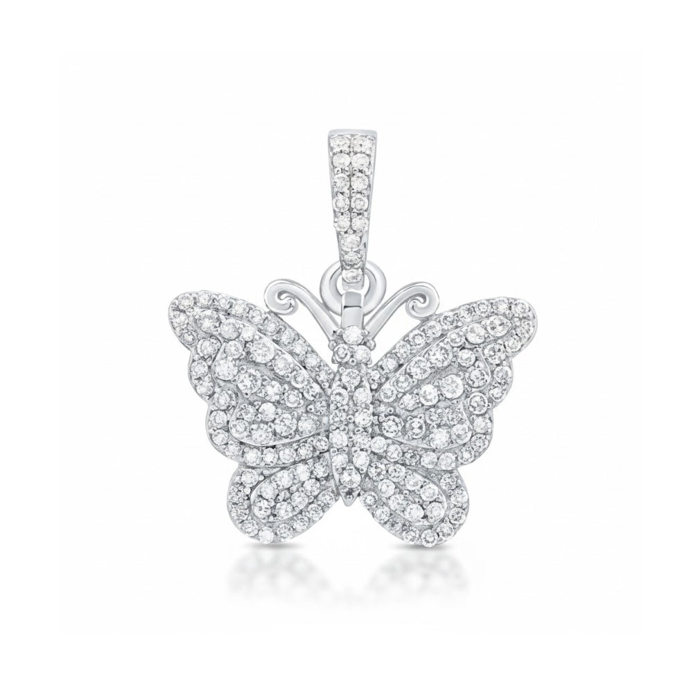 3/8 Cttw Diamond Butterfly Pendant in 10k Gold