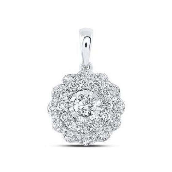 Colgante de moda con diamantes en oro de 10 quilates de 3/4 quilates