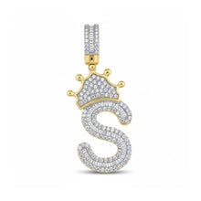  10k Gold Baguette Diamond Crown S Pendant 3/4 Cttw