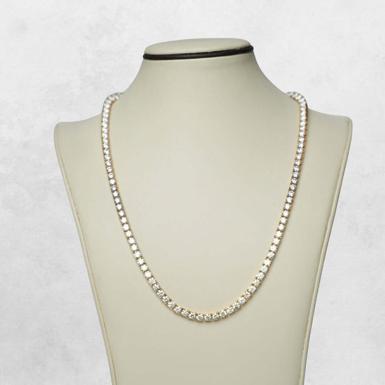 Lab Diamond Tennis Chain - 4MM Luxurious 4MM lab diamond tennis chain in 14k gold (yellow, white, rose). 16"-22" lengths. Ethically sourced, bold statement piece. Ready to ship!