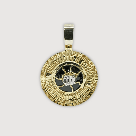 Custom 10K Electrician Brotherhood Pendant – Handcrafted in Yellow and White Gold