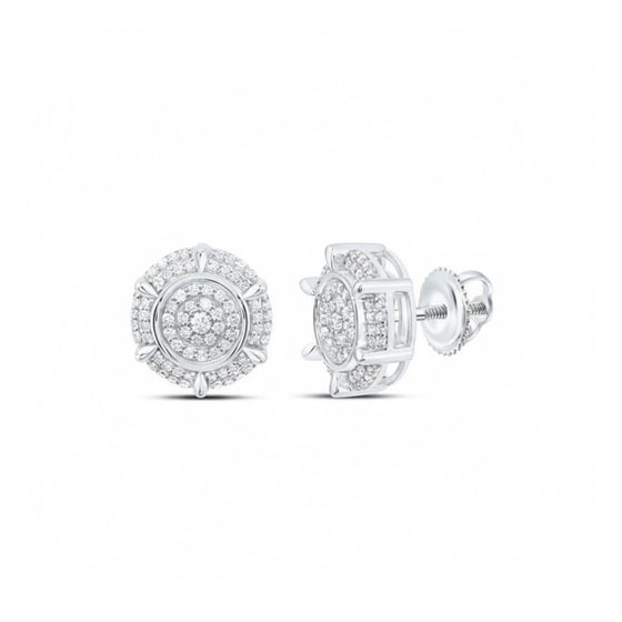 1/2 CTTW Natural Diamond Round Men’s Earring 10K Gold