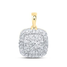  Colgante de diamante en forma de cojín de 1/2 quilates en oro de 14 quilates