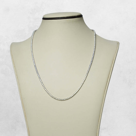 Lab Diamond Tennis Chain - 2MM Elegant 2MM lab diamond tennis chain in 14k gold (yellow, white, rose). 16"-22" lengths. Ethically sourced & ready to ship! Shop now.