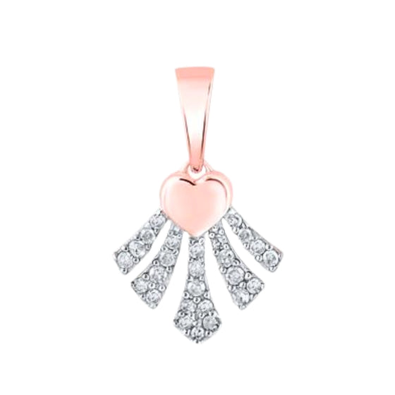 Colgante de corazón de diamantes en oro de 10 quilates (1/10 CTW)