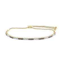  1CTW Round Brown Diamond Bolo Bracelet- 14K Gold