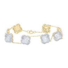  1CTW Diamond Clover Bracelet - 10k Gold