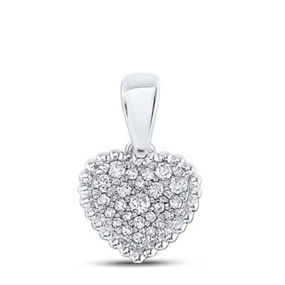 Colgante con forma de corazón y llave de oro de 10 quilates con diamantes (peso neto de 1/10 quilates)