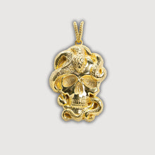  Snake Skull Pendant – 14K Gold Men Pendant