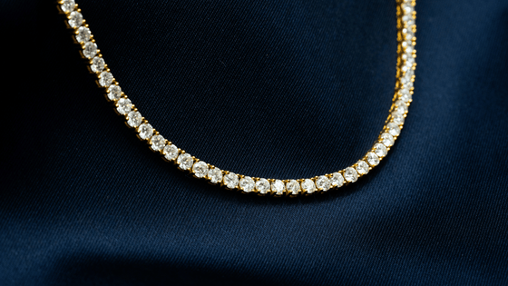 Natural Diamond Tennis Chain, 2mm - 5.5mm - 14k Solid Gold