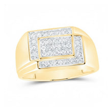  10k Yellow Gold Diamond Cluster Ring 1/4 Cttw