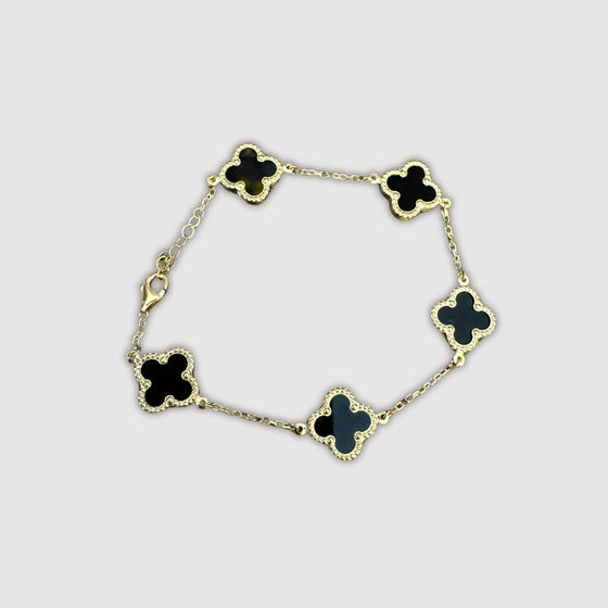 14K Clover Chain & Bracelet Set