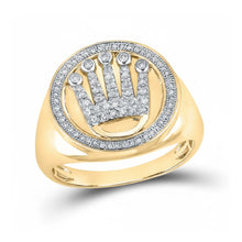  3/8CT Diamond Crown Men’s Ring 14K Yellow Gold