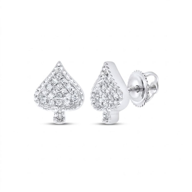 The 1/10CTW Natural Diamond Gift Earrings in 10K gold feature sparkling studs with screw-back closures—a stylish and brilliant accent for any occasion.
