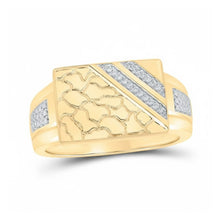  10k Yellow Gold Diamond Nugget Ring 1/20 Cttw