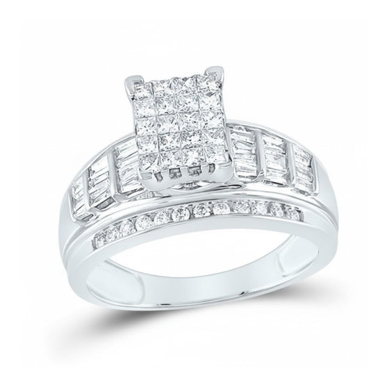 10k Gold Princess Diamond Bridal Engagement Ring 1 Cttw