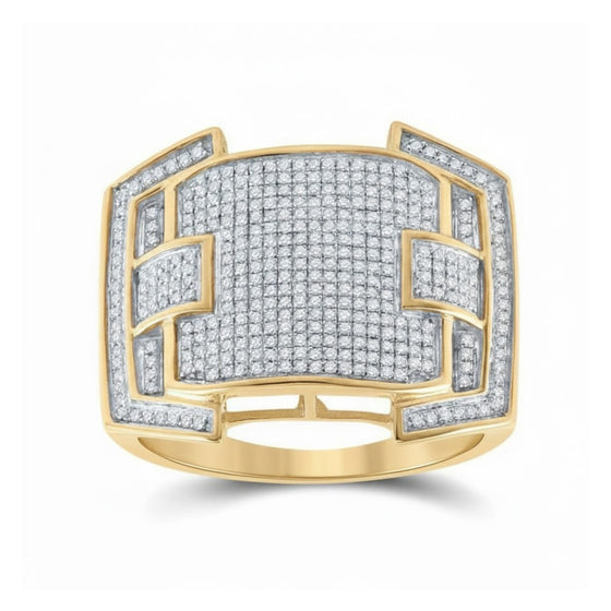 10K Yellow Gold Diamond Cluster Ring | 5/8 CTTW