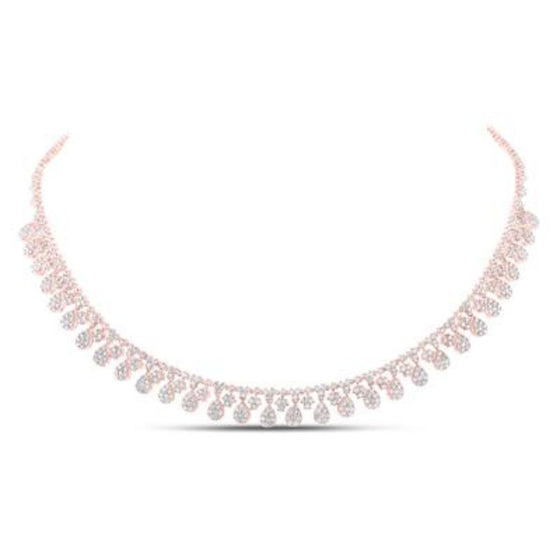 4-7/8CTW Diamond Prong Fashion Ladies Necklace 14K Gold