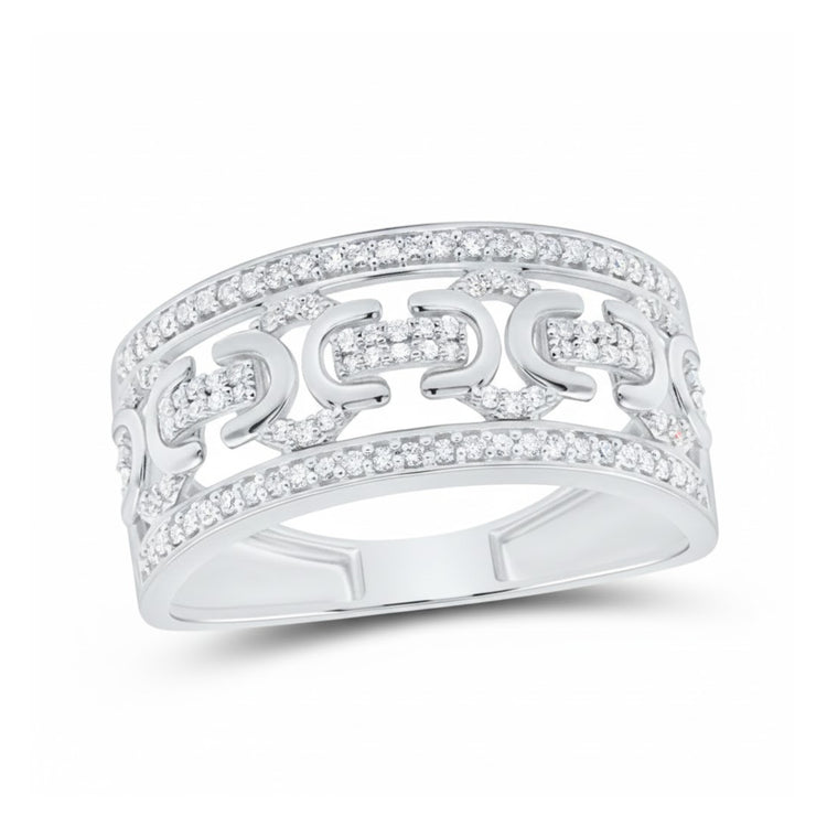This 1/3 CT natural diamond men’s ring is crafted in sterling silver.