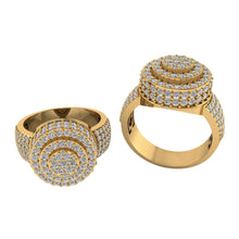  Layered Round Diamond Ring – 2.33 CT Gold Design