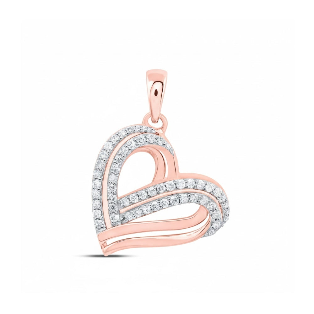 1/3CTW Diamond Gift Heart Pendant in 10K Gold