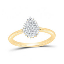  10k Yellow Gold 1/6CT Diamond Pear Gift Ring