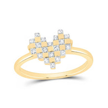  1/8CTW Natural Diamond Gift Heart Ring 10k Yellow Gold