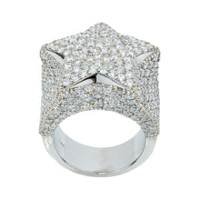  7.03 CTW Lab Diamond Star Ring – 14K White Gold