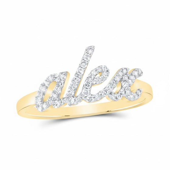 10K Yellow Gold Alex Diamond Ring 1/5 Cttw