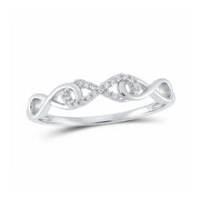  10k Gold Diamond Infinity Ring 1/20 Cttw