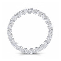 The 14k White Gold Diamond Eternity Ring 2 Cttw features a continuous circle of diamonds set around the entire band, shown from a straight-on angle against a white background.