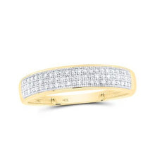  10k Gold Diamond Pave Band Ring 1/5 Cttw
