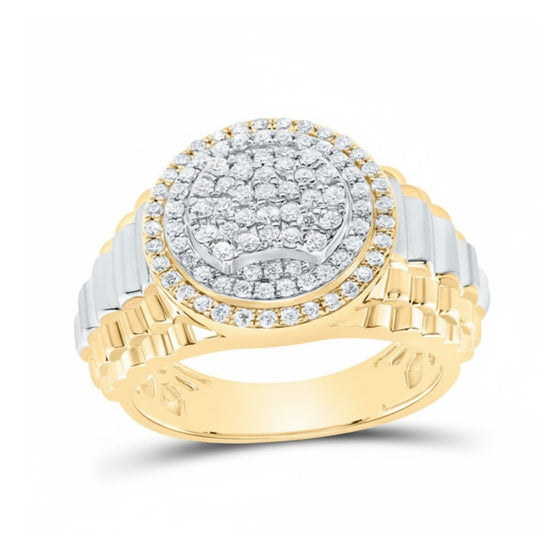 10K Yellow Gold Men’s Diamond Ring 7/8 CTW