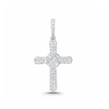  Colgante de cruz con diamantes naturales de 1/4 quilates - Oro de 10 quilates