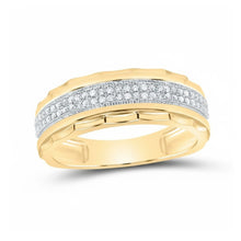  10k Gold Diamond Scalloped Wedding Band 1/5 Cttw