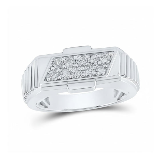 10k Gold Round Diamond Band Ring 1/2 Cttw