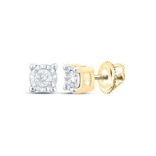  10k Yellow Gold Diamond Stud Earrings 1/5 Cttw