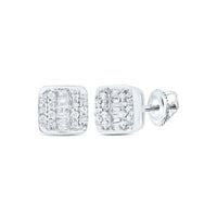 10k Gold Cushion Diamond Earrings 1/4 Cttw, crafted with natural diamonds and set in elegant 10k gold.
