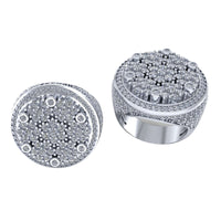 Two Round Cluster Diamond Rings – 4.65 CT Gold Design, each with wide bands and sparkling floral diamond clusters plus side accents, offer sparkling style as unique alternatives to classic gold diamond rings.