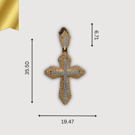 Small Diamond Cross- 14k gold