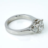 A dazzling 3.08CTW Round Trilogy Lab Diamond Engagement Ring in 14K white gold, featuring three sparkling lab-grown diamonds in a classic four-prong setting. Shown on a white background.