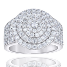  Mens Moissanite Round Head Cluster Fashion Ring